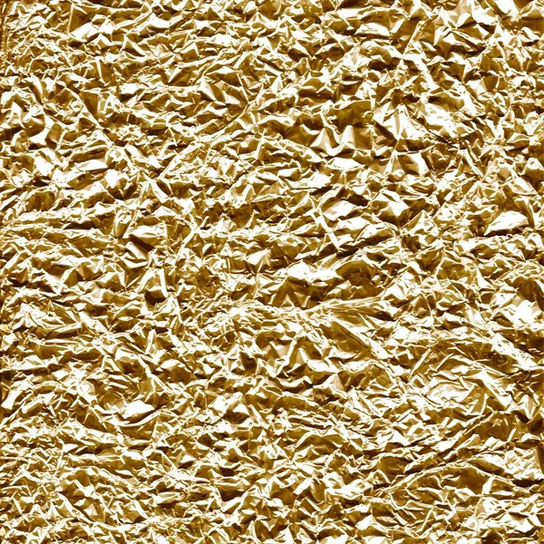 Zerknitterte Folienoberfläche Gold Vektor Illustration Für Design — Stockvektor