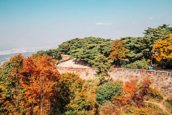 Fortaleza Namhansanseong Arces Otoñales Gwangju Corea — Foto de Stock
