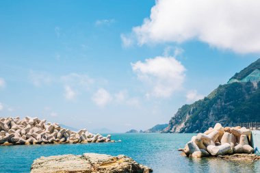 Yeocha çakıl plajı Geoje, Kore