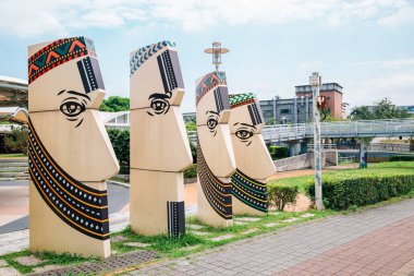 Taipei, Tayvan - 25 Nisan 2018: Fine Arts Park Expo Park