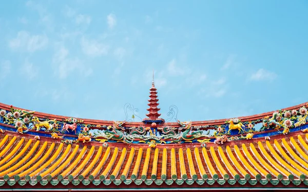Kinesisk Stil Tak Konfucius Tempel Taipei Taiwan — Stockfoto