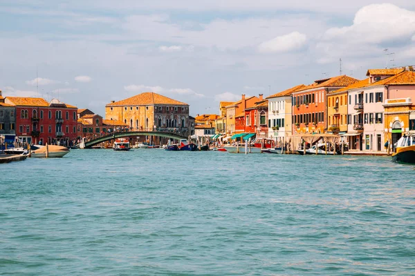 Coloridos Edificios Canales Isla Murano Venecia Italia — Foto de Stock