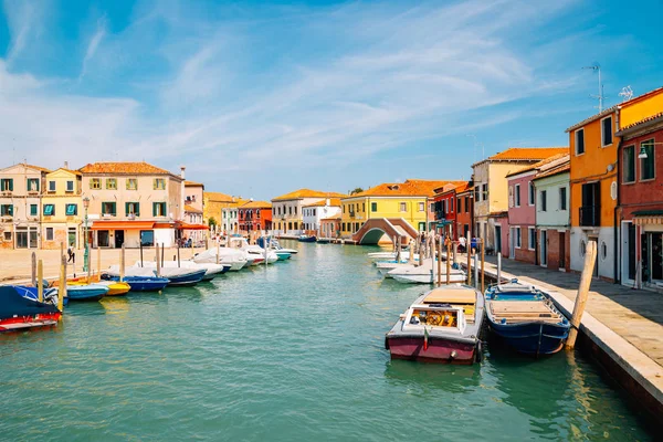 Coloridos Edificios Canales Isla Murano Venecia Italia — Foto de Stock