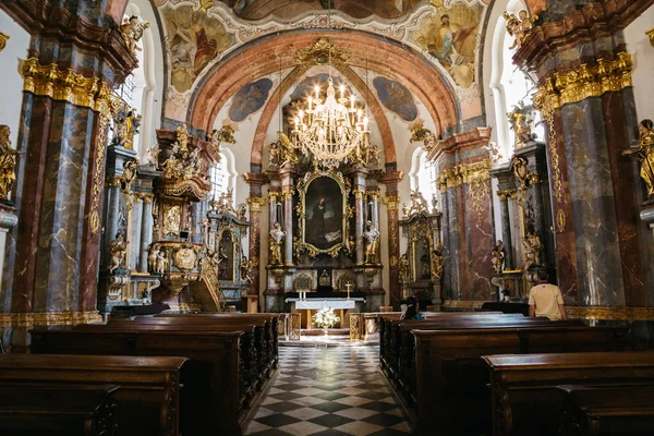 Prague République Tchèque Août 2016 Intérieur Église Loreta — Photo