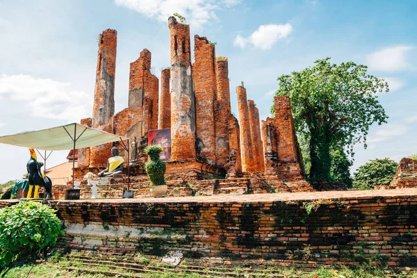 Βατ Thammikarat Ναός Ιστορική Αρχιτεκτονική Αγιουτχάγια Ταϊλάνδη — Φωτογραφία Αρχείου