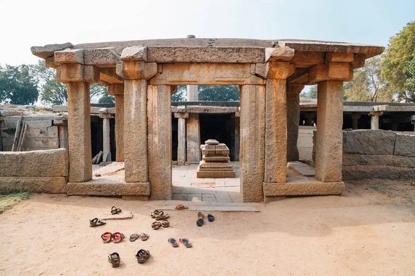 Tempio Siva Sotterraneo Rovine Antiche Hampi India — Foto Stock