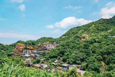 Chuen Ji salonu tapınak ve Tayvan'da Jinguashi eski şehir