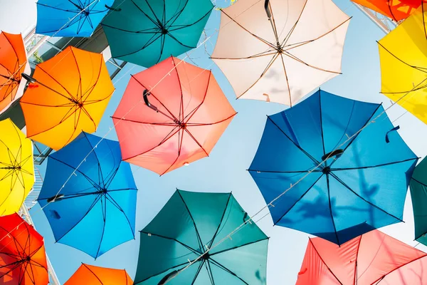 Barevný Deštník Pozadí Taichung Tchaj Wan — Stock fotografie