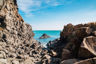 Gangdong Hwaam Jusangjeolli Cliff, tek sıra halinde ortak ve deniz Ulsan, Kore