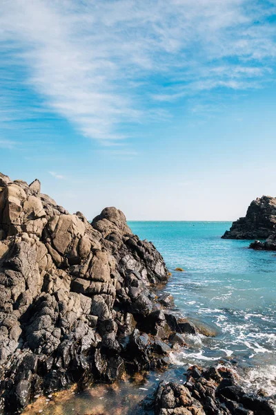 Gangdong Hwaam Jusangjeolli Cliff, tek sıra halinde ortak ve deniz Ulsan, Kore