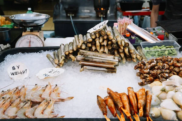 Meeresfrüchte Auf Dem Jonker Street Night Market Malacca Malaysien — Stockfoto