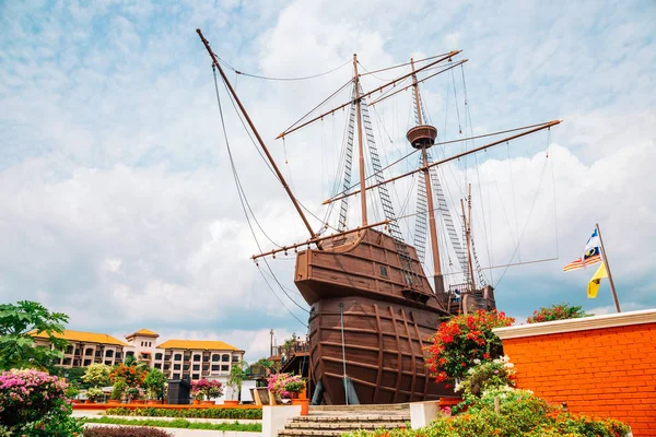Maritime Museum Big wooden ship in Malacca, Malaysia