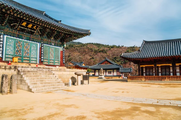 Koreaanse Traditionele Architectuur Donghwasa Tempel Daegu Zuid Korea — Stockfoto