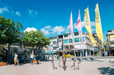 Kaohsiung, Tayvan - 6 Mayıs 2018: Pier-2 Sanat Merkezi