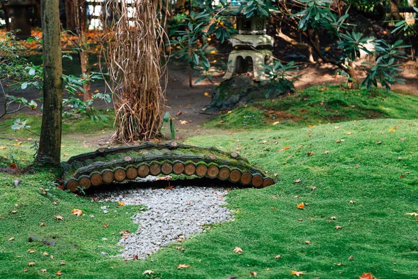 京都嵐山の野宮神社の緑豊かな庭園 — ストック写真