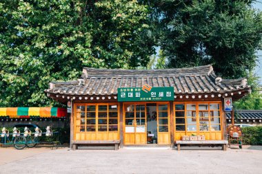 Seul, Kore - 3 Ağustos 2018: Ulusal Halk Müzesi Kore Kore Eski köyünde