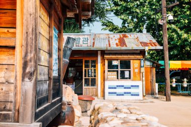 Seul, Kore - 3 Ağustos 2018: Ulusal Halk Müzesi Kore Kore Eski köyünde