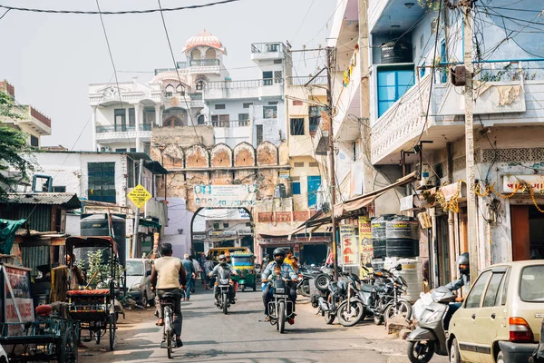 Jaipur India November 2017 Jaipur Gamla Marknaden Street — Stockfoto