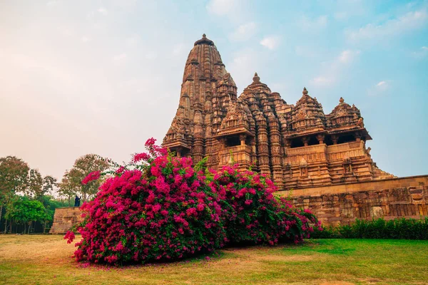 Westliche Tempelgruppe Antike Ruinen Khajuraho Indien — Stockfoto