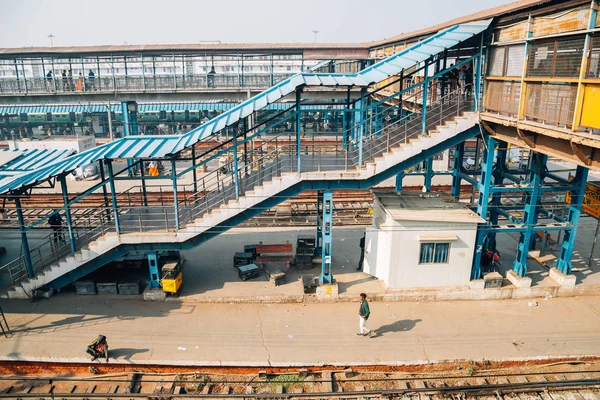 Delhi India Novembre 2017 Nuova Delhi Stazione Ferroviaria Piattaforma — Foto Stock