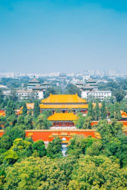 Yasak Şehir görünümü Jingshan Parkı Pekin, Çin