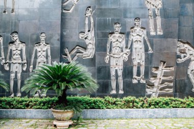 Hanoi, Vietnam - 12 Ekim 2018: Hoa Lo hapishane, tarihsel