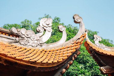 Edebiyat Hanoi, Vietnam için Tapınağı'nda geleneksel çatı