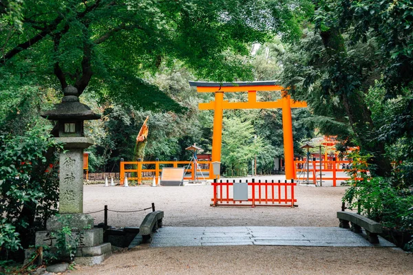Santuário Shimogamo Portão Torii Floresta Kyoto Japão — Fotografia de Stock