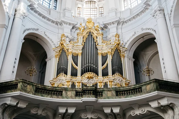 Dresden Alemanha Agosto 2016 Órgão Tubulação Catedral Dresden Igreja Katholische — Fotografia de Stock