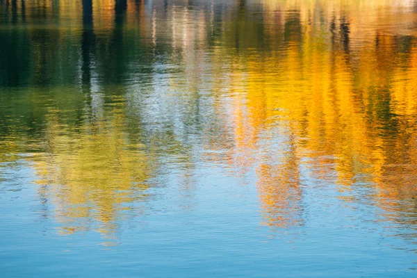 Riflessione Autunnale Sull Acero Nell Acqua Palazzo Gyeongbokgung Seoul Corea — Foto Stock