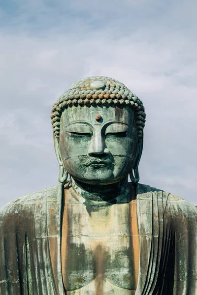 Die Große Buddha Bronzestatue Kotoku Tempel Kamakura Japan — Stockfoto
