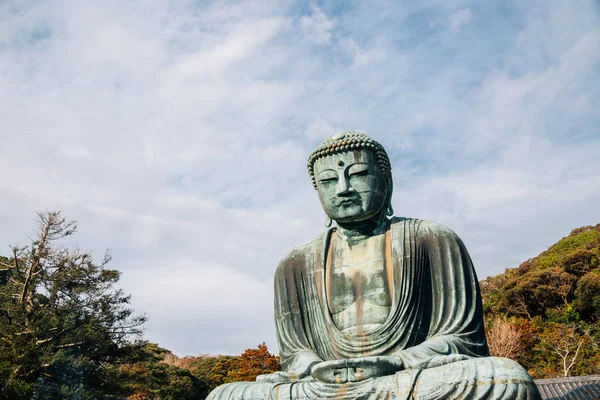 Estátua Bronze Grande Buda Templo Kotoku Kamakura Japão — Fotografia de Stock