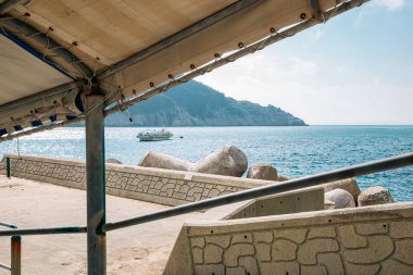 Haegeumgang cruise, deniz ve ada doğa görünümü Geoje, Kore