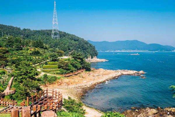 Mer Paysage Naturel Dans Parc Tongyeong Sun Sin Corée — Photo