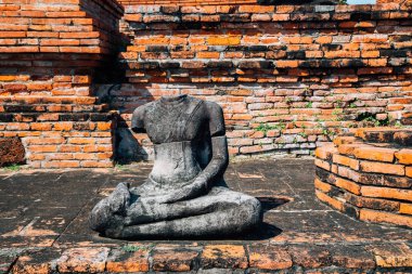 Buda heykelinin Wat Maha ki, Ayutthaya, Tayland