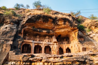Gwalior fort Jain Tapınağı heykel Hindistan