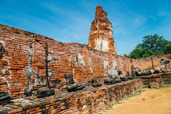 Wat Maha Uralte Ruinen Ayutthaya Thailand — Stockfoto