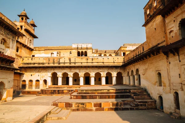 Orchha Fort Raja Mahal Starobylé Ruiny Indii — Stock fotografie