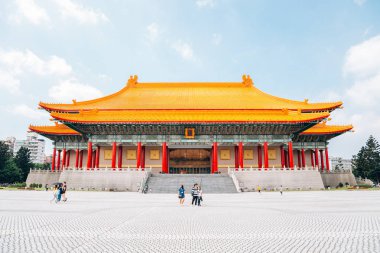 Taipei, Tayvan - 2 Mayıs 2018: Ulusal Tiyatrosu Chiang Kai-shek Memorial Hall