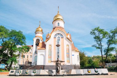 Vladivostok, Rusya - 16 Eylül 2018: Kilisesi, Saint Prens Igor Chernigov
