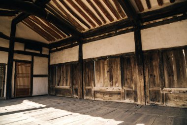 Kore geleneksel ev Kore Gyeongju Yangdong Köyü'nde