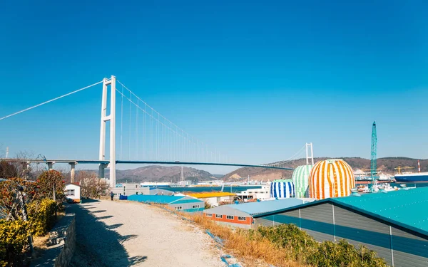 Ulsan harbor bridge in Korea