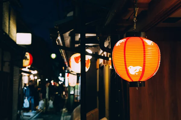 Ночь Понточо Японский Старый Ресторан Паб Киото Япония — стоковое фото