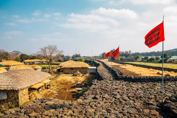 Seongeup Folk Village Centro Storico Tradizionale Coreano Nell Isola Jeju — Foto Stock