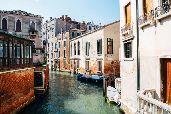 Canal Antigua Calle Veneciana Italia — Foto de Stock