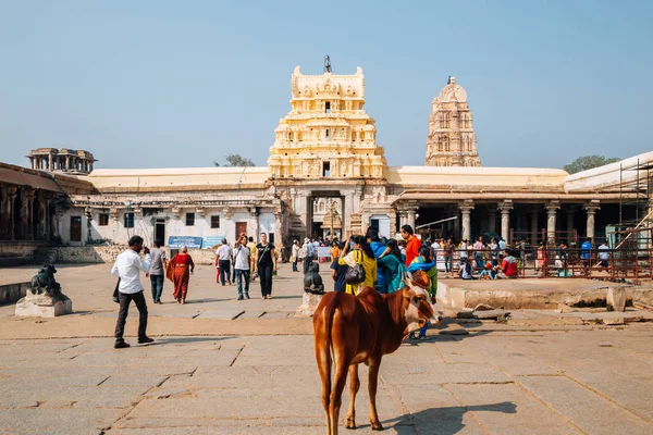 Hampi, Indie - 26 prosince 2017: Chrám Šrí Virupakša — Stock fotografie