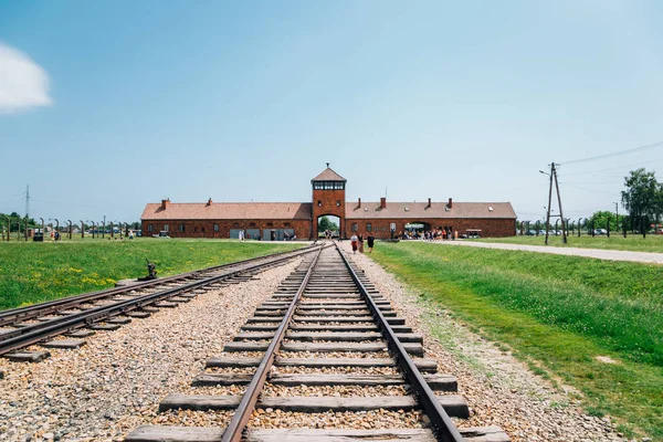 Oswiecim, Poland - June 16, 2019 : Auschwitz II Birkenau concentration camp museum — Stock Photo, Image