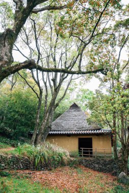 Takamatsu, Kagawa Prefecture, Japonya - 19 Nisan 2019 : Geleneksel Japon köyü Shikokumura Folk müzesi