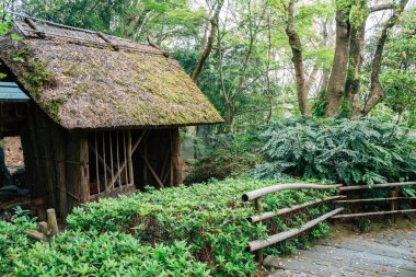 Takamatsu, Kagawa Prefecture, Japonya - 19 Nisan 2019 : Geleneksel Japon köyü Shikokumura Folk müzesi