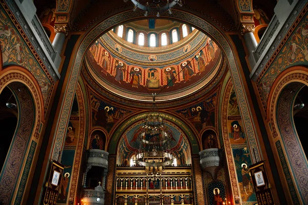 Sighisoara Romênia Julho 2019 Interior Catedral Ortodoxa Santíssima Trindade — Fotografia de Stock